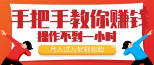 （11634期）手把手教你赚钱，新手每天操作不到一小时，月入过万轻轻松松，最火爆的…-网创资源总站