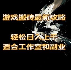 （11662期）游戏搬砖最新攻略，轻松日入上千，适合工作室和副业。-网创资源总站