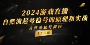 2024游戏直播自然流起号稳号的原理和实战，自然流起号流程（11节）-网创资源总站