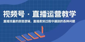 (11687期)视频号 直播运营教学:直播流量的底层逻辑,直播卖货过程中遇到的各种问题-网创资源总站