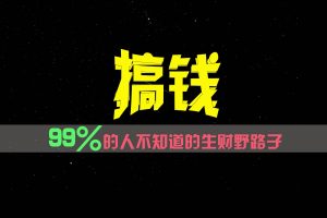 99%的人不知道的生财野路子,只掌握在少数人手里!-网创资源总站