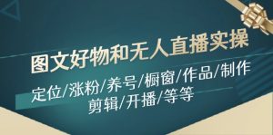 (11840期)图文好物和无人直播实操:定位/涨粉/养号/橱窗/作品/制作/剪辑/开播/等等-网创资源总站