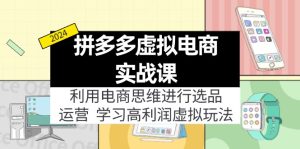 （11920期）拼多多虚拟电商实战课：利用电商思维进行选品+运营，学习高利润虚拟玩法-网创资源总站