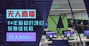 （11921期）24年最稳项目“无人直播”玩法，每月躺赚6000+，有手就会，新手福音-网创资源总站