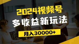 （11905期）2024视频号多收益新玩法，每天5分钟，月入3w+，新手小白都能简单上手-网创资源总站