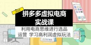 拼多多虚拟资源实战玩法：电商思维进行选品+运营，玩赚高利润虚拟产品！-网创资源总站