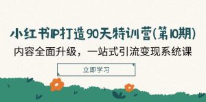 小红书IP打造90天特训营(第10期):内容全面升级,一站式引流变现系统课-网创资源总站