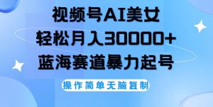 （12125期）视频号AI美女跳舞，轻松月入30000+，蓝海赛道，流量池巨大，起号猛，无…-网创资源总站