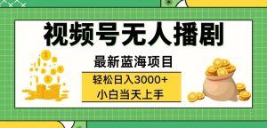 (12128期)视频号无人播剧,轻松日入3000+,最新蓝海项目,拉爆流量收益,多种变…-网创资源总站
