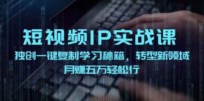 短视频IP实战课,独创一键复制学习秘籍,转战新领域,月赚五万轻松行-网创资源总站