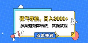 （12255期）日入3000+ 骚气导航，多渠道矩阵玩法，实操教程-网创资源总站