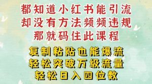 小红书靠复制粘贴一周突破万级流量池干货,以减肥为例,每天稳定引流变现四位数【揭秘】-网创资源总站