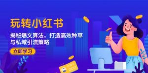 玩转小红书：揭秘爆文算法，打造高效种草与私域引流策略-网创资源总站