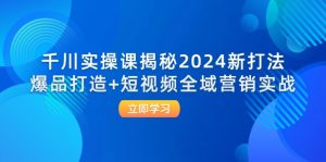 （12424期）千川实操课揭秘2024新打法：爆品打造+短视频全域营销实战-网创资源总站