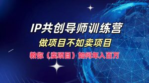 IP共创导师训练营，做项目不如卖项目，教你(卖项目)如何实现年入百万-网创资源总站