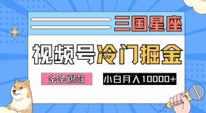 2024视频号三国冷门赛道掘金，条条视频爆款，操作简单轻松上手，新手小白也能月入1w-网创资源总站