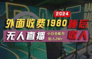 外面收费1980的支付宝无人直播技术+素材,认真看半小时就能开始做,真正睡后收入【揭秘】-网创资源总站