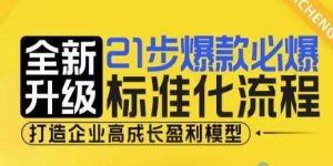 21步爆款必爆标准化流程，全新升级，打造企业高成长盈利模型-网创资源总站