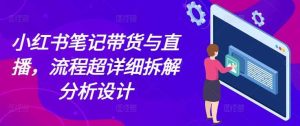 小红书笔记带货与直播，流程超详细拆解分析设计-网创资源总站