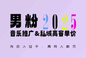 2025年，接着续写“男粉+私域”的辉煌，大展全新玩法的风采，日入1k+轻轻松松-网创资源总站