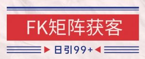 小红书某音FK赛道引流获客 自热矩阵日引200+【揭秘】-网创资源总站