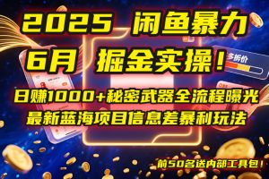 2025闲鱼暴力掘金实操!日赚1000+秘密武器全流程曝光,最新蓝海项目信…-网创资源总站