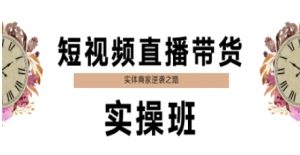 短视频直播带货实操班，实体商家逆袭之路-网创资源总站