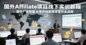 国外Affiliate项目线下实训教程，国外广告联盟从零开始的具体操作全流程-网创资源总站