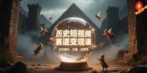 历史短视频赛道变现课，百集素材库应用，文案剪辑技巧，账号运营全案-网创资源总站