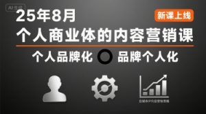 个人商业体的内容营销课25年8月，个人品牌化，品牌个人化，自媒体ip内容营销策略-网创资源总站