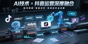 AI技术与抖音运营的深度融合应用：涵盖账号搭建、内容创作、收益变现等-网创资源总站