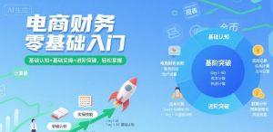 电商财务零基础入门,基础认知+基础实操+进阶突破,轻松掌握-网创资源总站
