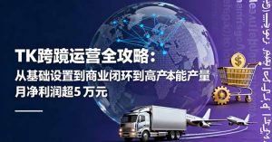 TK跨境运营全攻略：从基础设置到商业闭环到低成本量产，月净利润超5万美元-网创资源总站