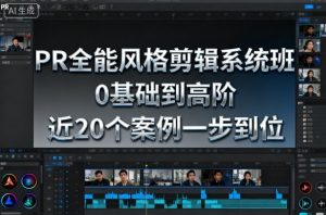 PR全能风格剪辑系统班，0基础到高阶，近20个案例一步到位-网创资源总站
