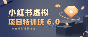 小红书虚拟项目特训班6.0 ，养号/选品/自动发货/爆款笔记(含40节视频课)-网创资源总站