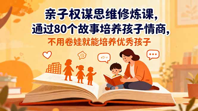 亲子权谋思维修炼课，通过80个故事培养孩子情商,不用卷娃就能培养优秀孩子-网创资源总站