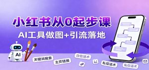 小红书引流从0起步，养号、内容发布、运营、AI工具做图，引流落地-网创资源总站