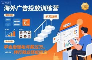 海外广告投放训练营，学会后轻松月薪过万，转行就业轻松搞定-网创资源总站