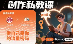 创作私教课，做自己是你的流量密码-网创资源总站