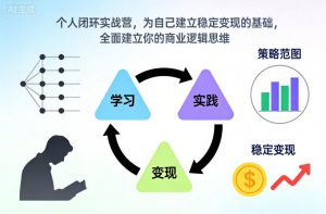 个人闭环实战营,为自己建立稳定变现的基础,全面建立你的商业逻辑思维-网创资源总站