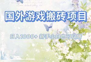 国外游戏全自动搬砖项目，日入10张，新手小白也可做，项目红利期，先搞先吃肉【揭秘】-网创资源总站
