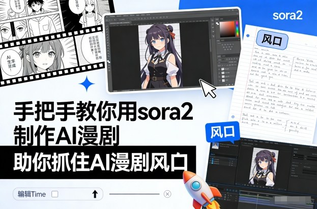 手把手教你用sora2制作AI漫剧，助你抓住AI漫剧风口-网创资源总站