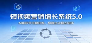 短视频营销增长系统5.0：AI 矩阵号引爆获客，构建企业增长闭环-网创资源总站
