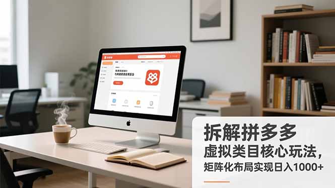 拆解拼多多虚拟类目核心玩法，矩阵化布局实现日入1000+-网创资源总站