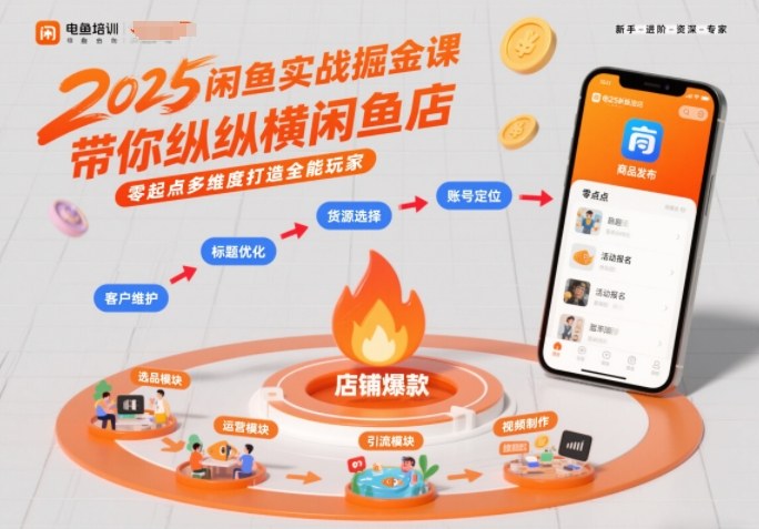 2025闲鱼实战掘金课，带你纵横闲鱼店，零起点多维度打造全能玩家-网创资源总站