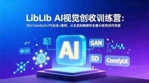 LibLIb AI视觉创收训练营：SD+ComfyUI+PS合成+案例，从生成到精修的全套AI视觉创作技能-网创资源总站