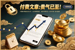 付费文章：贵气已至！用最朴素直白的文字，让你清楚知道，该如何接住这一次时代的泼天富贵-网创资源总站
