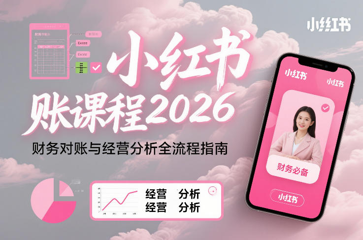 小红书对账课程2026，财务对账与经营分析全流程指南-网创资源总站