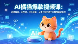 AI橘猫爆款视频课：创意脚本，AI生成，平台适配，从零开始打造千万播放萌宠账号-网创资源总站
