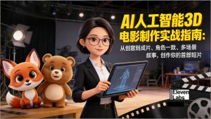 AI人工智能3D电影制作实战指南:从创意到成片、角色一致、多场景叙事,创作你的首部短片-网创资源总站